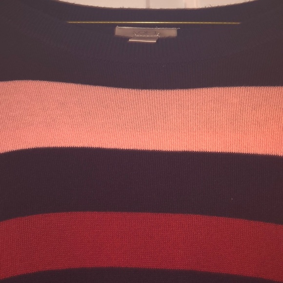 LOFT navy pink and red sweater 💕 - Picture 3 of 4
